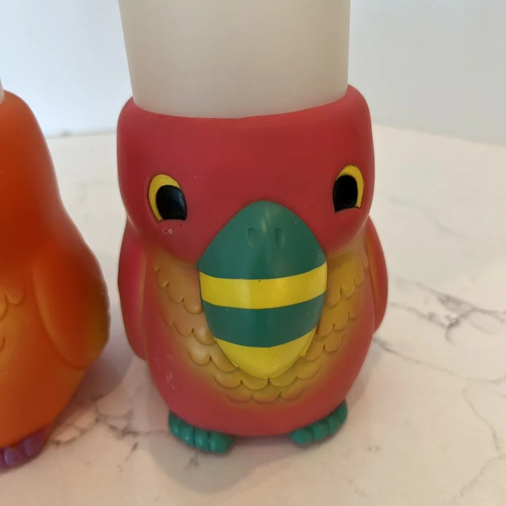 Vintage‎ 90s TGI Fridays Parrot Toucan Bird Barware Straw Bar Set Of  3 - Picture 4 of 9